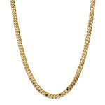 Indlæs billede til gallerivisning 14k Yellow Gold 7.25mm Beveled Curb Link Bracelet Anklet Necklace Pendant Chain
