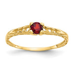 Load image into Gallery viewer, 14K Yellow Gold January Garnet Birthstone Children Baby Ring
