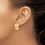 將圖片載入圖庫檢視器 14K Yellow Gold Non Pierced Fancy Omega Back Clip On Earrings
