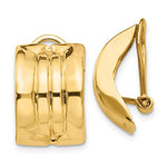 Cargar imagen en el visor de la galería, 14K Yellow Gold Non Pierced Fancy Omega Back Clip On Earrings

