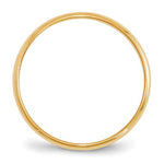 Cargar imagen en el visor de la galería, 14K Yellow Gold 2mm Half Round Light Ring Band Personalized Engraved Wedding Anniversary Promise Friendship
