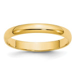 Lataa kuva Galleria-katseluun, 14K Yellow Gold 3mm Half Round Light Ring Band Personalized Engraved Wedding Anniversary Promise Friendship
