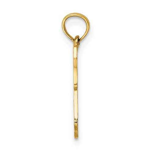 14k Yellow Gold Fire Hydrant Firefighter Dalmatian Dog Pendant Charm