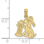 Load image into Gallery viewer, 14k Yellow Gold Fire Hydrant Firefighter Dalmatian Dog Pendant Charm
