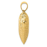 Charger l&#39;image dans la galerie, 14K Yellow Gold Puffy Heart Basket Weave Pattern 3D Extra Large Pendant Charm
