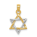 Afbeelding in Gallery-weergave laden, 14k Yellow White Gold Two Tone Star of David Pendant Charm
