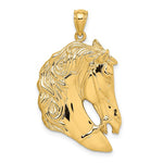 將圖片載入圖庫檢視器 14k Yellow Gold Horse Head Pendant Charm
