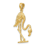 Lataa kuva Galleria-katseluun, 14k Yellow Gold Flamingo 3D Pendant Charm
