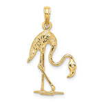 Carica l&#39;immagine nel visualizzatore di Gallery, 14k Yellow Gold Flamingo 3D Pendant Charm
