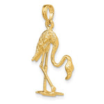 Load image into Gallery viewer, 14k Yellow Gold Flamingo 3D Pendant Charm
