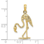 Cargar imagen en el visor de la galería, 14k Yellow Gold Flamingo 3D Pendant Charm
