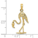 Carica l&#39;immagine nel visualizzatore di Gallery, 14k Yellow Gold Flamingo 3D Pendant Charm
