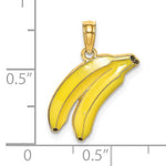 Carregar imagem no visualizador da galeria, 14k Yellow Gold Enamel Banana Pendant Charm
