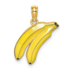 Load image into Gallery viewer, 14k Yellow Gold Enamel Banana Pendant Charm
