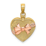 Ladda upp bild till gallerivisning, 14K Yellow Rose Gold Enamel Heart Candy Chocolate Box I Love You 3D Pendant Charm
