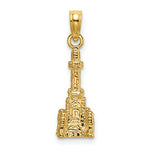Load image into Gallery viewer, 14k Yellow Gold Chicago Illinois Water Tower 3D Pendant Charm
