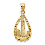 Load image into Gallery viewer, 14k Yellow Gold Chicago Illinois Willis Tower Skyline Pendant Charm
