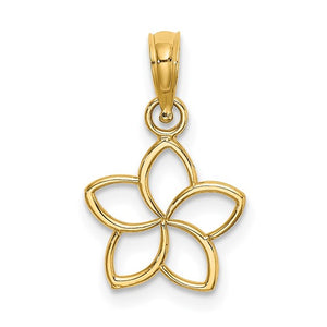 14k Yellow Gold Small Cut Out Pendant Charm