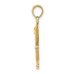 Ladda upp bild till gallerivisning, 14k Yellow Gold Martini with Olive Drink Cut Out Pendant Charm
