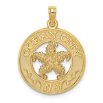 Load image into Gallery viewer, 14k Yellow Gold Ocean City New Jersey NJ Starfish Pendant Charm
