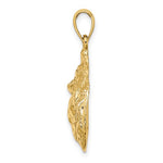 Carica l&#39;immagine nel visualizzatore di Gallery, 14k Yellow Gold Oyster Shell Seashell Pendant Charm

