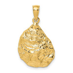 Lataa kuva Galleria-katseluun, 14k Yellow Gold Oyster Shell Seashell Pendant Charm
