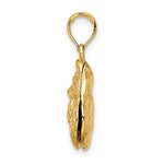 Load image into Gallery viewer, 14k Yellow Gold Oyster Shell Seashell 3D Pendant Charm
