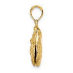 Carica l&#39;immagine nel visualizzatore di Gallery, 14k Yellow Gold Oyster Shell Seashell 3D Pendant Charm

