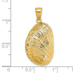 Kép betöltése a galériamegjelenítőbe: 14k Yellow Gold Abalone Shell Seashell Pendant Charm
