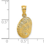 Φόρτωση εικόνας στο εργαλείο προβολής Συλλογής, 14k Yellow Gold Abalone Shell Seashell Pendant Charm
