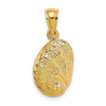 Lataa kuva Galleria-katseluun, 14k Yellow Gold Abalone Shell Seashell Pendant Charm
