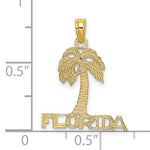 將圖片載入圖庫檢視器 14k Yellow Gold Florida Palm Tree Pendant Charm
