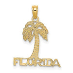 Kép betöltése a galériamegjelenítőbe: 14k Yellow Gold Florida Palm Tree Pendant Charm
