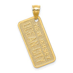 Load image into Gallery viewer, 14k Yellow Gold Ocean City New Jersey License Plate Pendant Charm
