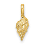Load image into Gallery viewer, 14k Yellow Gold Conch Shell Seashell Tiny Mini Pendant Charm
