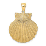 Załaduj obraz do przeglądarki galerii, 14k Yellow Gold Seashell Scallop Shell Clamshell Pendant Charm
