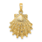 Load image into Gallery viewer, 14k Yellow Gold Lions Paw Shell Seashell Scallop Clamshell Pendant Charm
