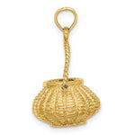 Carica l&#39;immagine nel visualizzatore di Gallery, 14k Yellow Gold Basket Moveable 3D Pendant Charm
