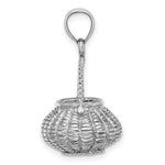 Load image into Gallery viewer, 14k White Gold Basket Moveable 3D Pendant Charm
