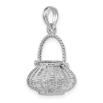 Afbeelding in Gallery-weergave laden, 14k White Gold Basket Moveable 3D Pendant Charm
