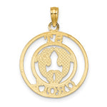Afbeelding in Gallery-weergave laden, 14k Yellow Gold St. Croix Dolphins Travel Vacation Pendant Charm
