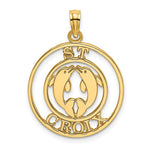 Load image into Gallery viewer, 14k Yellow Gold St. Croix Dolphins Travel Vacation Pendant Charm
