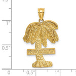 Afbeelding in Gallery-weergave laden, 14k Yellow Gold Palm Beach Florida Palm Tree Pendant Charm
