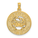 Load image into Gallery viewer, 14k Yellow Gold Ocean City New Jersey NJ Crab Pendant Charm
