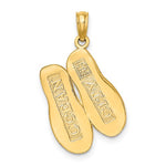 Load image into Gallery viewer, 14k Yellow Gold Ocean City Flip Flops Sandals Pendant Charm

