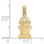 Load image into Gallery viewer, 14k Yellow Gold Fire Hydrant Firefighter Pendant Charm

