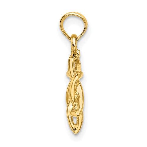 14k Yellow Gold Star of David Pendant Charm