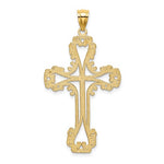 Load image into Gallery viewer, 14k Yellow Gold Beaded Cut Out Cross Large Pendant Charm
