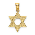 Load image into Gallery viewer, 14k Yellow Gold Star of David Pendant Charm
