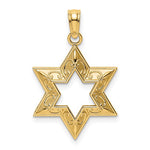 Indlæs billede til gallerivisning 14k Yellow Gold Star of David Pendant Charm
